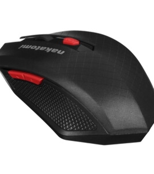 Мышь беспроводная Nakatomi MRON-08U черный, 1600 dpi, радиоканал, USB, кнопки - 6