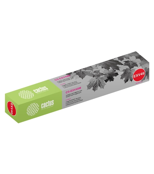 Картридж лазерный Cactus CS-EXV49M пурпурный (19000 стр.) для Canon IR C3320/C3320i/C3325i/C3330i/C3500/C3520i MFP/C3525i MFP/C3530i MFP