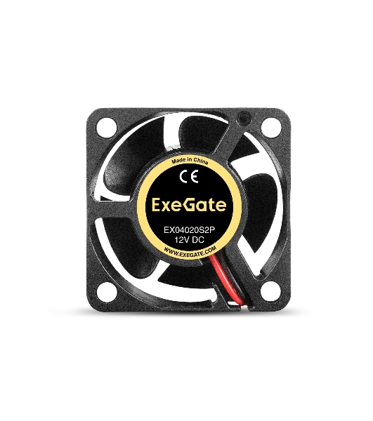 Вентилятор для корпуса ExeGate EX04020S2P черный, 40 мм, 6500 об/мин, 28 дБ, 2 pin