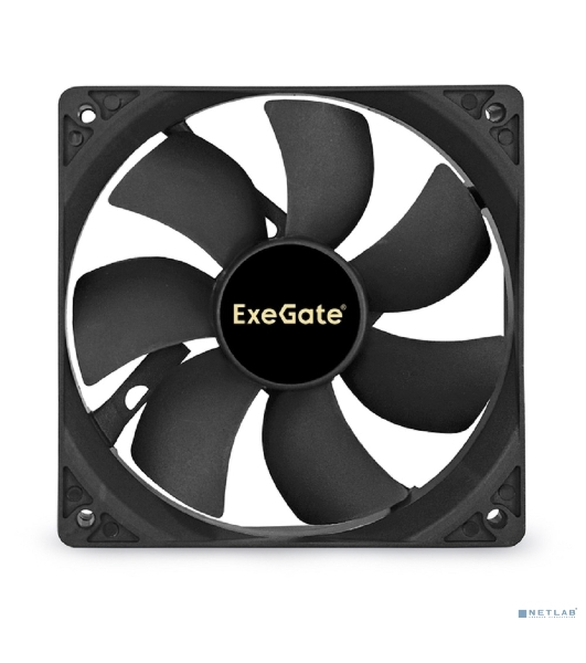 Вентилятор для корпуса ExeGate E12025H4P-PWM черный, 120 мм, 1500 об/мин, 24 дБ, 4 pin