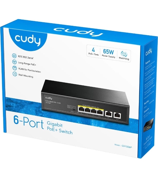 Коммутатор Cudy GS1006P, 6×1 Гбит/с