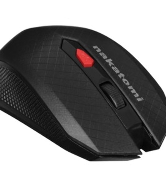 Мышь беспроводная Nakatomi MRON-08U черный, 1600 dpi, радиоканал, USB, кнопки - 6