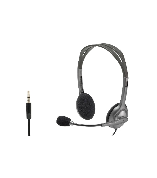 Гарнитура Logitech H111 чёрный, проводная, 3.5 мм