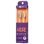 Кабель USB ACD-Allure MicroUSB - USB-A Кожа, 1м, белый, фото3