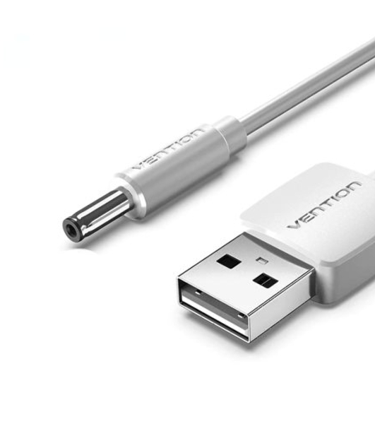 Кабель Vention USB AM/DC-jack 3.5мм M - 1м белый