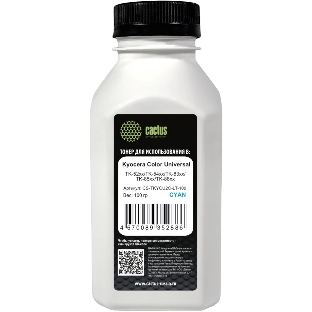 Тонер Cactus CS-TKYCU2C-LT-100 голубой флакон 100гр. для принтера Kyocera Color Universal TK-52xx/TK-54xx/TK-83xx/TK-85xx/TK-88xx
