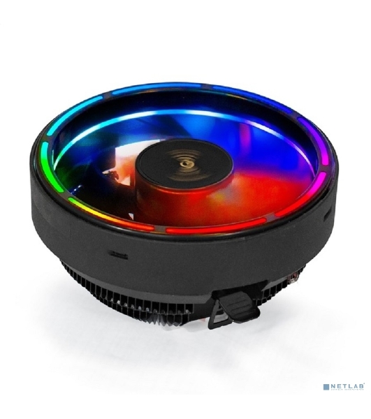 Кулер для процессора ExeGate Dark Magic EE126A-RGb черный, 120 мм, алюминий, 1800 об/мин, 18 дБ, 3 pin, 100 Вт, 95 мм