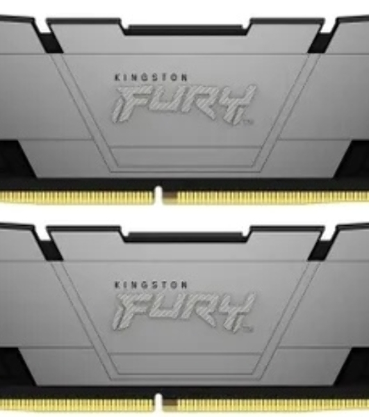Оперативная память Kingston Fury Renegade, DDR4, 16GB (2x8GB), 3200MHz, CL16, DIMM, с радиатором, серый/черный