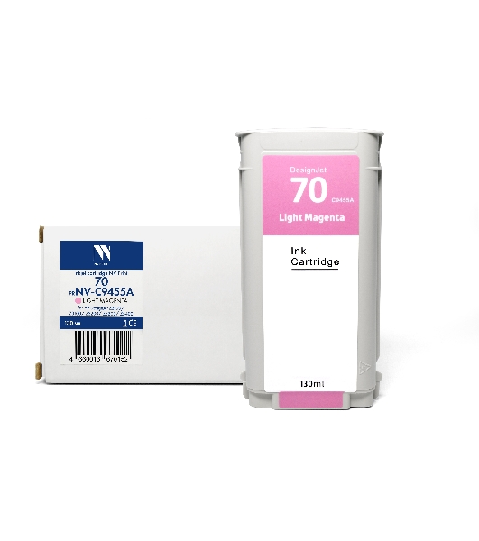 Картридж струйный NVPrint 70 (NV-C9455A) Light Magenta для HP DesignJet Z2100/Z3100/Z3200/Z5200/Z5400 (130 мл) совместимый