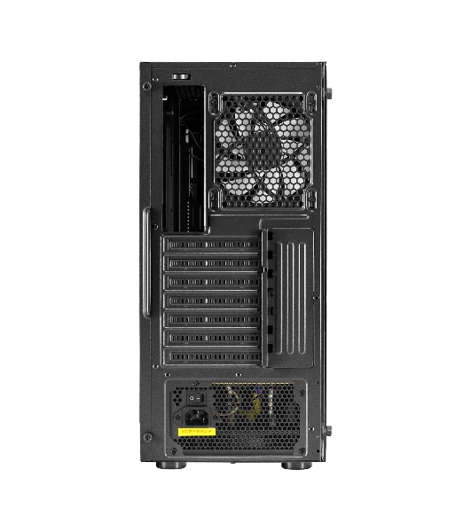 Компьютерный корпус Miditower ExeGate EVO-9211-700NPX (ATX, БП 700NPX с вент. 12см, с окном, 2хUSB+1хUSB3.0, HD аудио, черный, 1 вент. с RGb подсветкой)