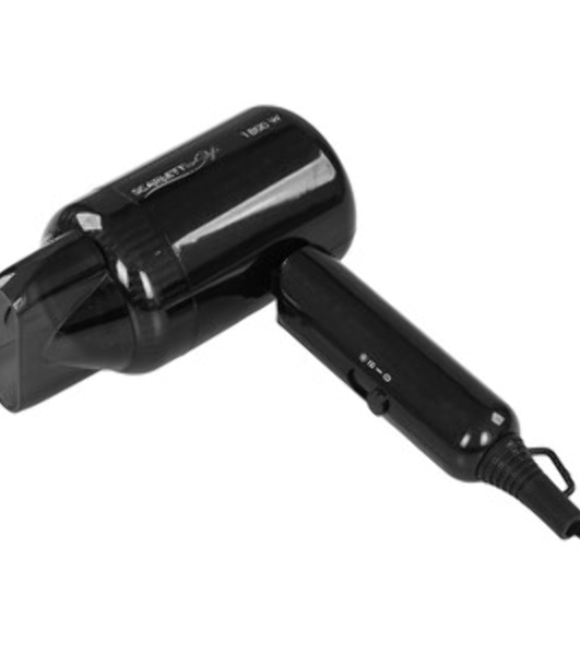 Фен Scarlett SC-HD70IT15 черный, 1800 Вт, компактный, ионизация