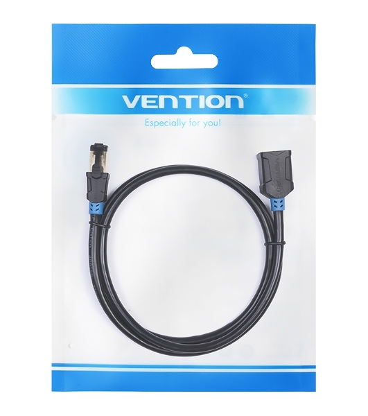 Патч-корд удлинитель Vention прямой SSTP cat.6, RJ45 - 3 м. черный