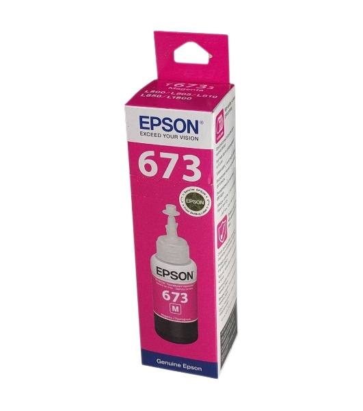 Чернила Epson 673 C13T673398 (аналог C13T67334A) пурпурный 70мл для Epson L800/L810/L850/L1800