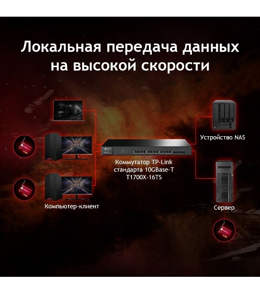 Сетевой адаптер 10 Gigabit PCI-E network adapter, 1 PCI Express 3.0 X4 interface, 1 100/1000/10000Mbps Ethernet port, come with Low-Profile and Full-Height Brackets