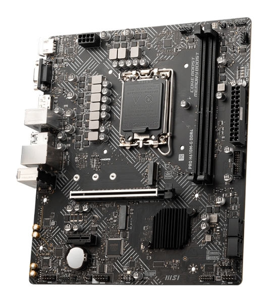 Материнская плата MSI PRO H610M-G, LGA 1700, Intel H610, 2xDDR5, 4xSATA, 1xM.2, 1xPCIe 4.0 x16, 1xPCIe 3.0 x1, 1xHDMI, 1xDP, 1xVGA, 1xRJ45 1Gb, 2xUSB-A 3.2 Gen 1, 4xUSB-A 2.0, 3x3.5мм, 7.1, mATX