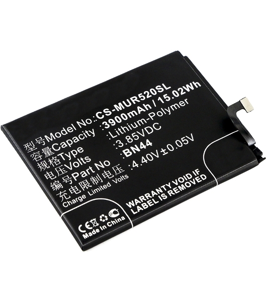 Аккумулятор CameronSino CS-MUR520SL BN44 для Xiaomi Note 5 Dual, Redmi 5 Plus3.85V, 3900mAh, 15.02Wh