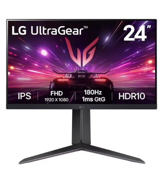 Монитор 23.8' LG UltraWide 24GS65F-B IPS 1920x1080, 180 Гц, 1 мс, 16:9, 300 кд/м2, 1xHDMI, 1хDP, 1x3.5 мм, черный