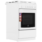 Плита газовая De Luxe 506040.03Г (КР) ЧР белый, конфорок 4 газовых, духовка 54 л, 50 см x 85 см x 60 см, фото 1