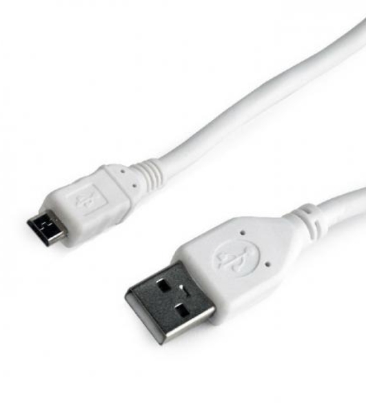 Кабель USB2.0 Pro Cablexpert CCP-mUSB2-AMBM-W-1M, AM/microBM 5P, 1м, экран, белый, пакет
