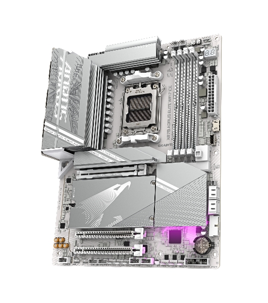 Материнская плата Gigabyte X870 A ELITE WIFI7 ICE, AM5, AMD X870, 4xDDR5, 4xSATA, 4xM.2, 1xPCI-E 5.0 x16, 1xPCI-E 4.0 x4, 1xPCI-E 3.0 x2, 1xHDMI, 1x 2.5Gb LAN, 2xUSB-C 4.0, 2xUSB 3.2 Gen 2, 4xUSB 3.2 Gen 1, 4xUSB 2.0, 2x3.5 мм, 7.1, ATX