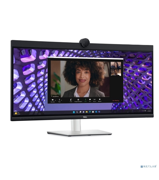 Монитор 34' Dell P3424WEB IPS 3440x1440, 60 Гц, 5 мс, 21:9, 300 кд/м2, 1xHDMI, 1хDP, 2хUSB-C, RJ-45, 1x3.5 мм, черный/серебристый