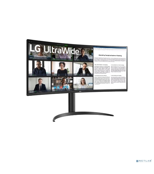 Монитор 34' LG UltraWide 34WR55QK-B VA 3440x1440, 100 Гц, 5 мс, 21:9, 300 кд/м², DP 1.4, 2xHDMI 2.0, USB Type-C, USB Hub, изогнутый экран (1800R), черный