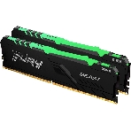 Оперативная память Kingston Fury Beast, DDR4, 64GB (2x32GB), 3200MHz, CL16, DIMM, с радиатором, RGB, черный, фото2
