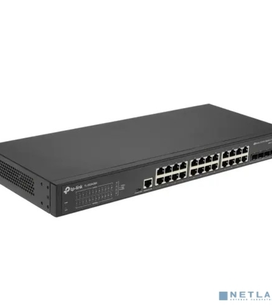 Коммутатор TP-Link JetStream 24-port Pure-Gigabit L2+ Managed Switch, 24 10/100/1000Mbps RJ45, 4*10G SFP+ Slots
