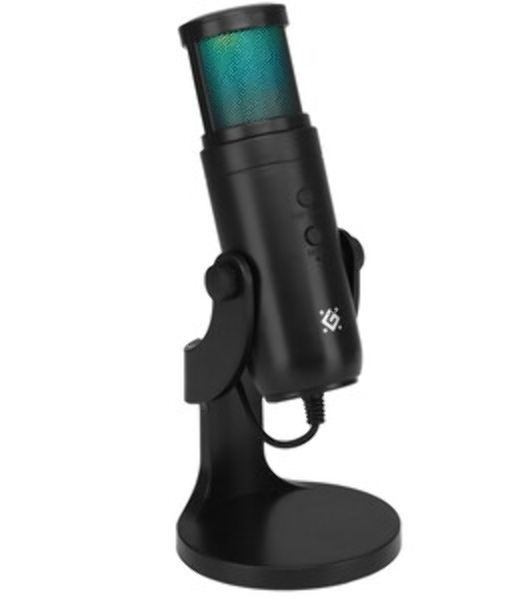 Микрофон DEFENDER (64625) Galactar GMC 250 USB, LED, провод 1.5 м