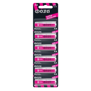 Элемент питания алкалиновый LR 6 Super Alkaline BL-6 (уп.6шт) ФАZА 4895205002043, 1.5 В