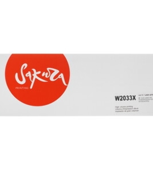 Картридж лазерный Sakura W2033X (HP 415X) для HP LaserJet Pro M454, MFP M479, пурпурный, 6000 к.