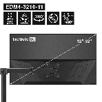 Кронштейн для четырех мониторов 13'-32' настольный ExeGate EDM4-3210-11 (VESA 75x75, 100x100, макс.нагрузка 4х10 кг, наклон -90°/+90°, поворот -90°/+90°, вращение 360°, 2 способа крепления: сквозное и струбцина, цвет черный), фото6