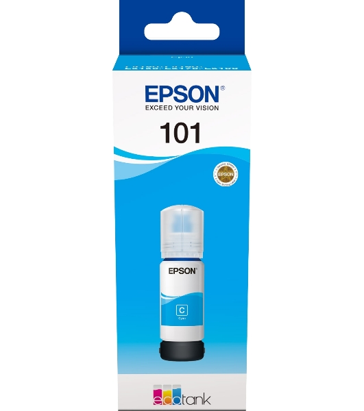Картридж струйный Epson L101 C13T03V24A синий (70мл) для Epson L4150/L4160/L6160/L6170/L6190