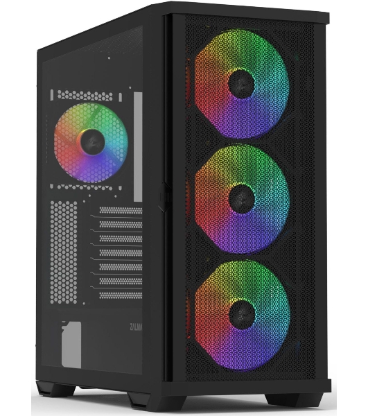 Компьютерный корпус ZALMAN Z10 PLUS, ATX, черный, WINDOW, 2x3.5', 2x2.5', 2xUSB 3.0, 1xUSB 3.1 Type-C, FRONT 3x140мм ARGb, REAR 1x120мм ARGb