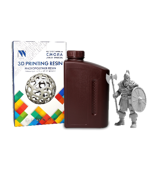Фотополимерная смола NVPrint PA Like Resin Grey для 3D печати 1 кг (бут)