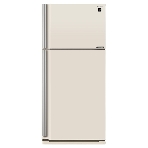 Холодильник Sharp SJ-XE55PMBE бежевый двухкамерный 388/148л морозилка сверху, No Frost, фото3