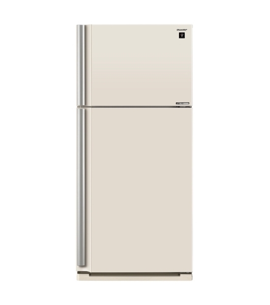 Холодильник Sharp SJ-XE55PMBE бежевый двухкамерный 388/148л морозилка сверху, No Frost
