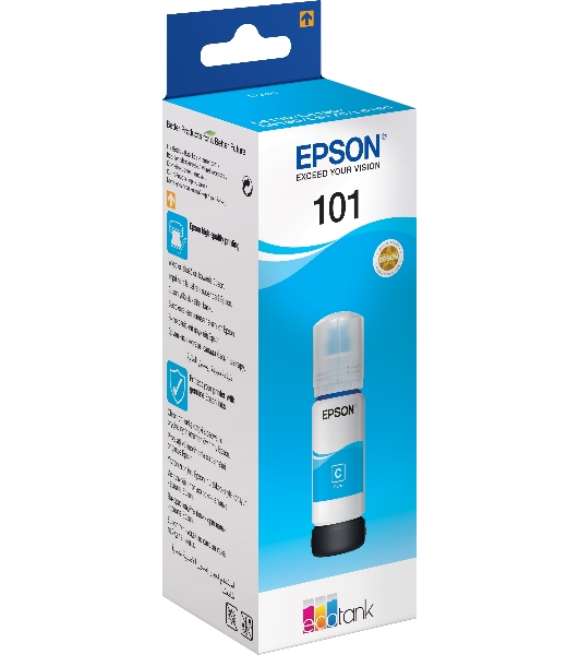Картридж струйный Epson L101 C13T03V24A синий (70мл) для Epson L4150/L4160/L6160/L6170/L6190