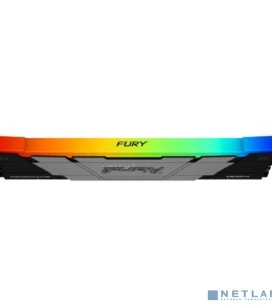 Оперативная память Kingston Fury Renegade, DDR4, 16GB (1x16GB), 3200MHz, CL16, DIMM, с радиатором, RGB, серебристый/черный
