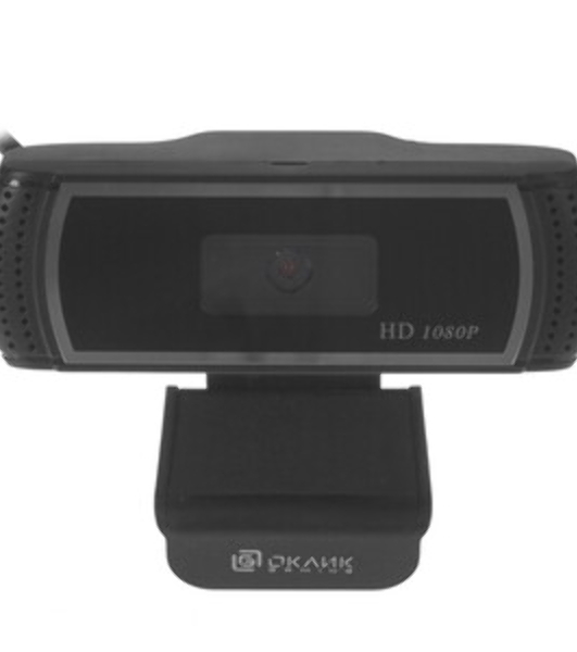 Веб-камера OKLICK OK-C013FH 1920x1080, 30 кадр/с, USB Type-A, микрофон (шумоподавление), универсальное крепление