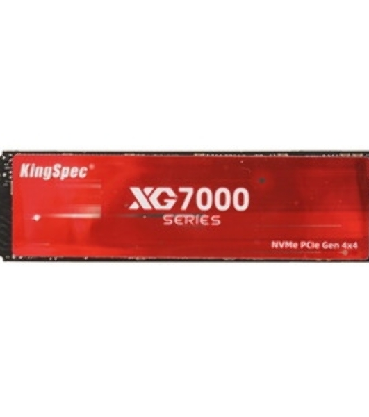 Накопитель SSD KingSpec XG7000, 2Tb, PCIe 4.0 x4, M.2 2280, NVMe, R/W 7400/6600, с радиатором