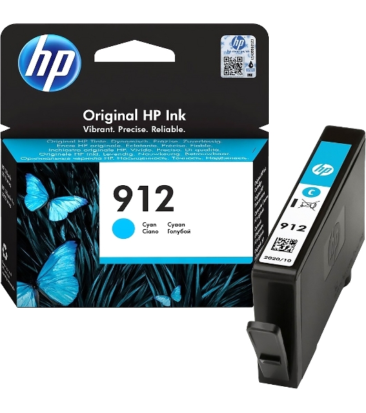 Картридж струйный HP 912 3YL77AE голубой (315стр.) для HP OfficeJet 801x/802x