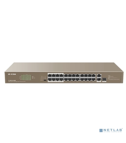Коммутатор IP-COM F1126P-24-250W PoE неуправляемый 26-Ports 10/100 Mbps Base-TX + 1-Port 1000 Base-X SFP/24-Ports PoE (PoE бюджет 230W)