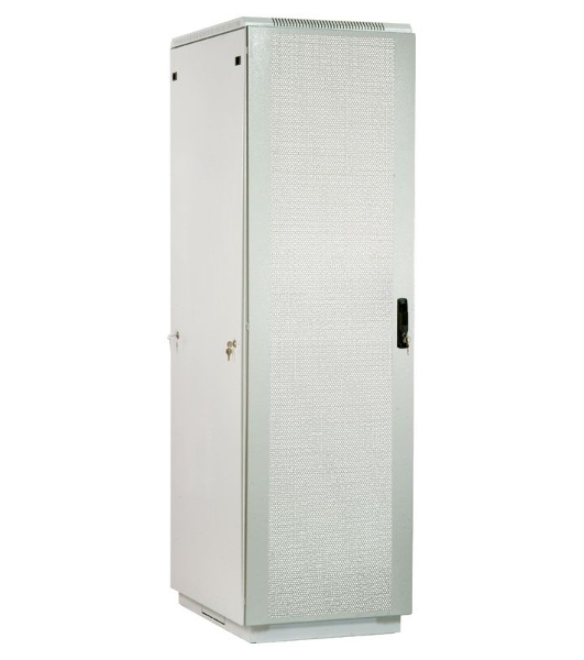 Шкаф телеком. напольный 42U (600x1000) дверь перфорированная (ШТК-М-42.6.10-4ААА) (3 коробки)