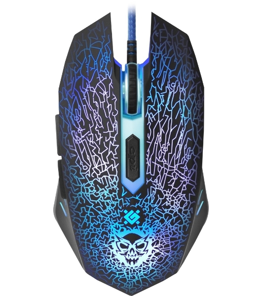 Мышь проводная Defender Shock GM-110L черный, 3200 dpi, USB, кнопки - 6