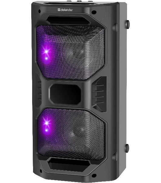 Портативная акустика Defender Rage 50 Вт Light/BT/FM/USB/LED/TWS черный