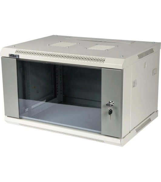 Шкаф настенный серии Pro, 4U 600x450, стеклянная дверь