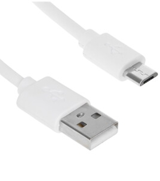 Кабель Rexant USB кабель microUSB длинный штекер 1М белый