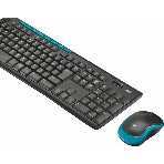 Комплект клавиатура+мышь Logitech MK275 беспроводной, USB, 1000 DPI, голубой/чёрный, фото4