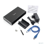 Внешний корпус 3.5' Gembird EE3-U3S-80, черный, USB 3.0, SATA, HDD/SSD, алюминий, сенсорная кнопка, блок питания, фото7